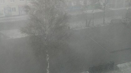 В День Победы в Кузбассе выпал снег