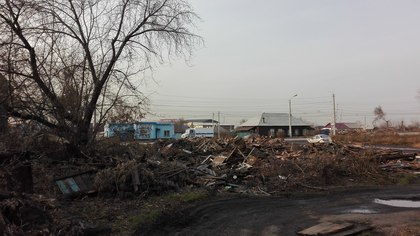 Кузбассовец пожаловался на оставшиеся после сноса домов руины