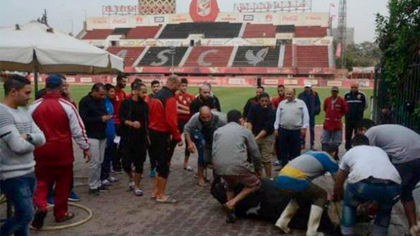 Футболисты зарезали быка на стадионе в Египте