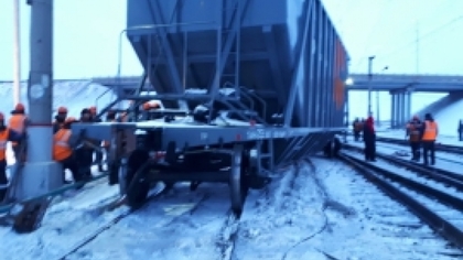 Несколько вагонов сошли с рельс под Новосибирском