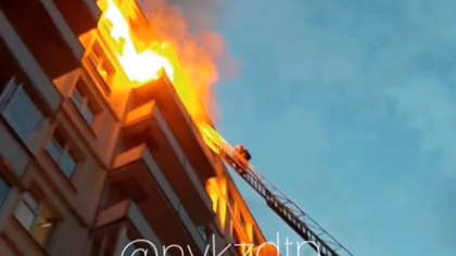 Опубликовано видео смертельного пожара в многоэтажном доме в Новокузнецке