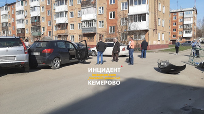 ДТП с участием нескольких мусорок произошло в Кемерове