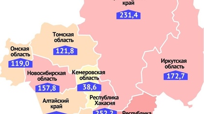 Прирост количества заболевших на 100 тысяч населения в Кузбассе остается самым низким в СФО