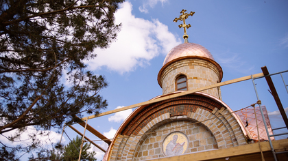 Строители уронили церковный купол в Тамбовской области