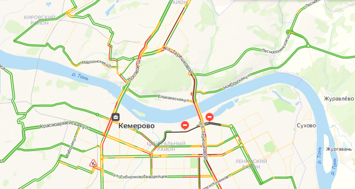 Транспорт кемерово в реальном времени. Пробки Кемерово. Яндекс пробки Кемерово. Кемерово пробки на дорогах сейчас. Пробки Бурнаковка.