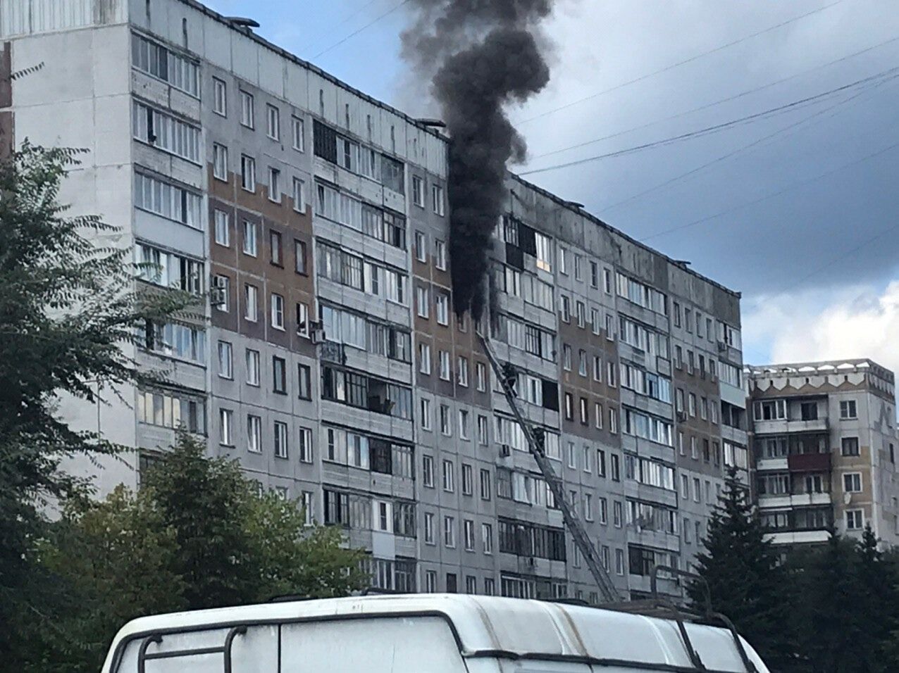 Пожар в панельном доме