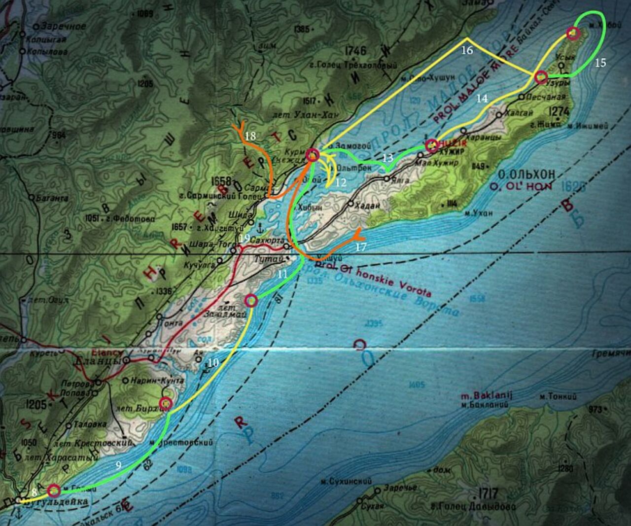 Хужир расстояние. Ольхон бухта Загли. Ольхон на карте Байкала. Тропа Листвянка Бугульдейка. Остров Ольхон на карте.