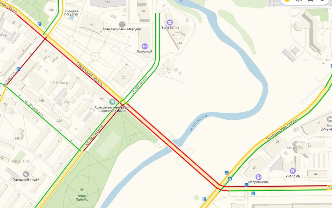 движение транспорта в кемерово