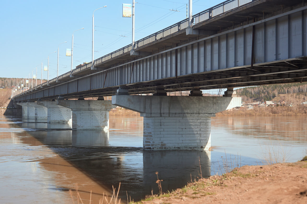 Уровень воды в реке Томь в Кемерово
