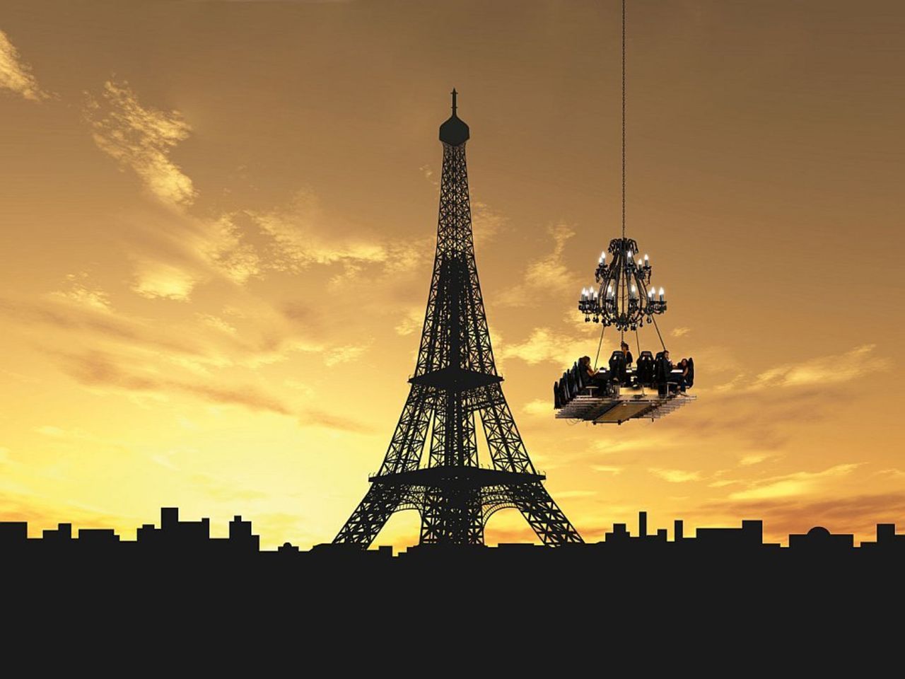 Небо парижа. Dinner in the Sky Париж. Эйфелева башня на сцене. Скай Диннер башня.