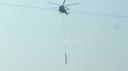Кемеровчане заметили в небе летающих силовиков