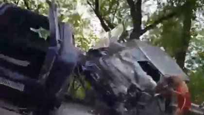 Автомобилистки на иномарках устроили жесткое ДТП на новокузнецком шоссе