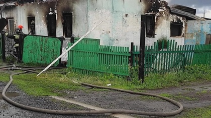 Частный дом сгорел в кемеровском поселке