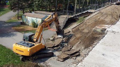 Строители начинают восстановительные работы на Красноармейском мосту в Кемерове