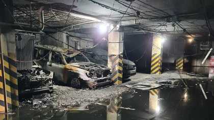 Кемеровчанин запечатлел последствия пожара на подземной парковке