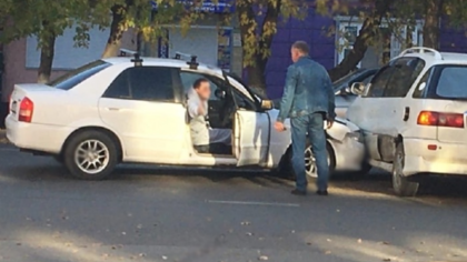 Кузбасский автолюбитель влетел в бок другой иномарки