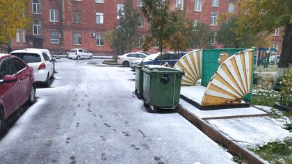 Мощный снегопад обрушился на Кемерово