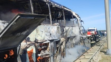 В автобусе Волгоград - Москва произошел пожар в Подмосковье 