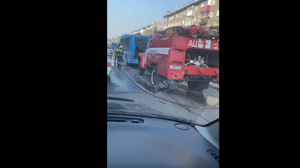 Транспортники Новокузнецка прокомментировали возгорание автобуса на улице Ленина