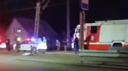 Гонщик в Кемерове врезался в столб при попытке уйти от ДПС