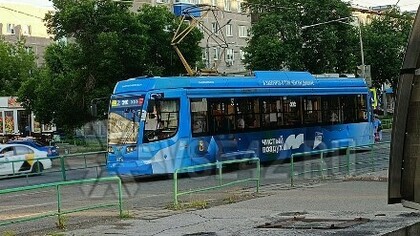 ДТП на трамвайный путях заблокировало движение в Новокузнецке 