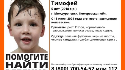 Маленький ребенок без вести пропал в Кузбассе
