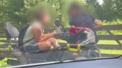 Ребенок на квадроцикле привлек внимание полиции в Кузбассе